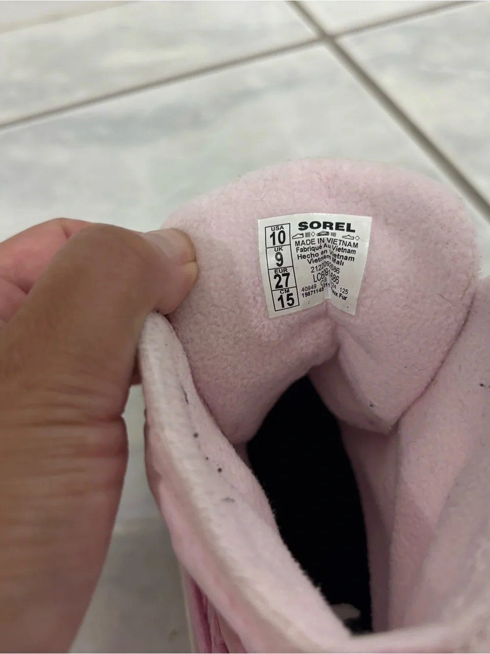 Sorel Whitney Kids Pink Snow Boots